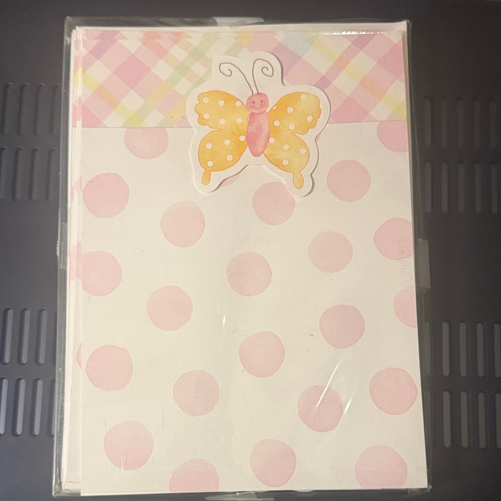 Charming Butterfly Party Invitations - Pink and Yellow 10